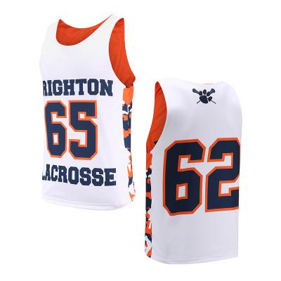 Non Fading Goalie Reversible Lacrosse Jersey Portable Washable