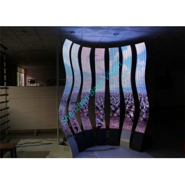 Full Color OEM ODM Super Light Weight Foldable Flexible LED Display Creative Video Wall Screen with Soft Rubber Module