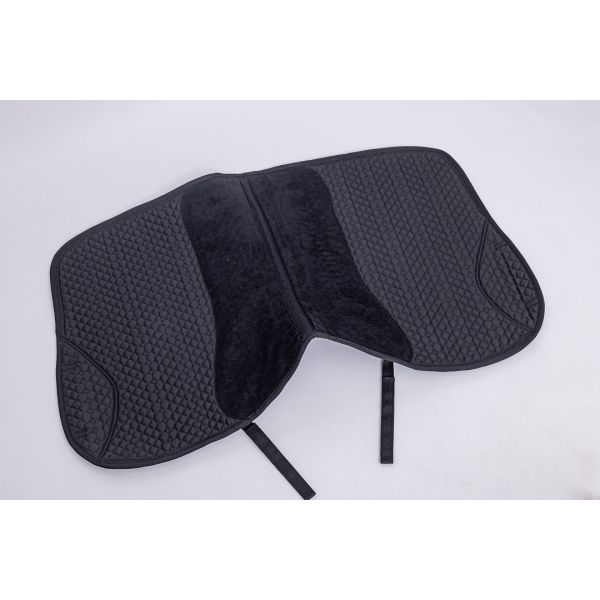 High Quality DR Cotton Saddle Pad 2 Pockets System With Inserts And Double Colour Piping Decoration