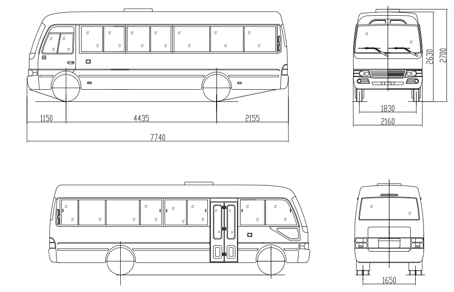 Cummins ISF3.8S 30 Seater Minibus City Tour Bus For Transporting