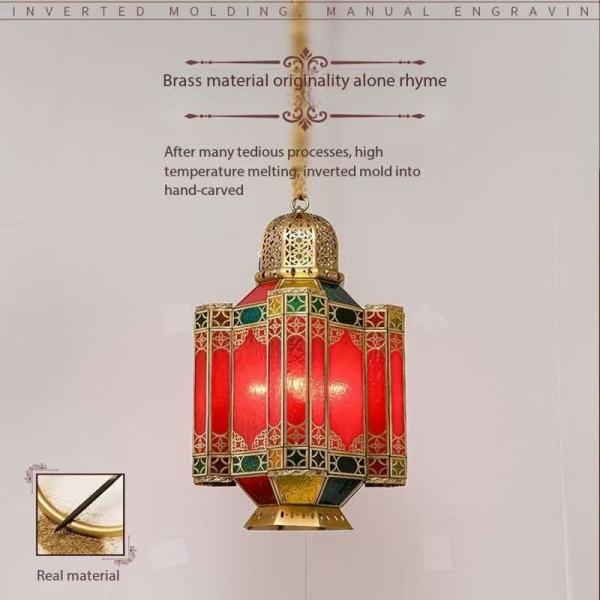 Brass Large Vintage Copper Ceiling Light For Arab Living Room