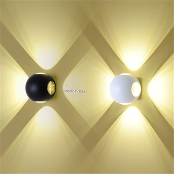 Corridor Stair LED Outdoor Wall Lights Nordic Style Art Black Creative Ball Shaped