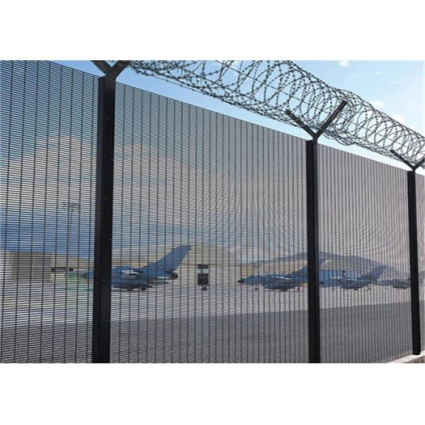 High Safety Powder Coated Anti Climb Fencing Welded Mesh Security 358