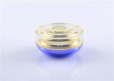 frascos cosméticos plásticos azuis de 15g 30g, recipientes cosméticos mal ventilados do tampão exterior do espaço livre