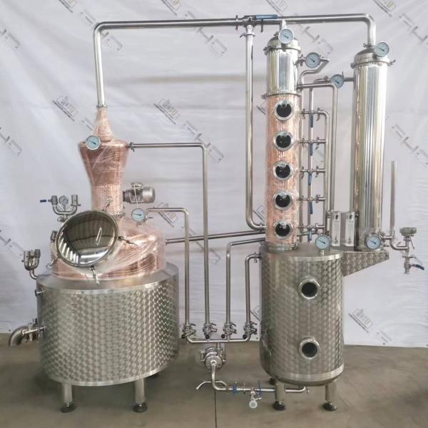Equipamento de destilação de destilador de álcool com coluna de aço inoxidável/cobre GHO 200L