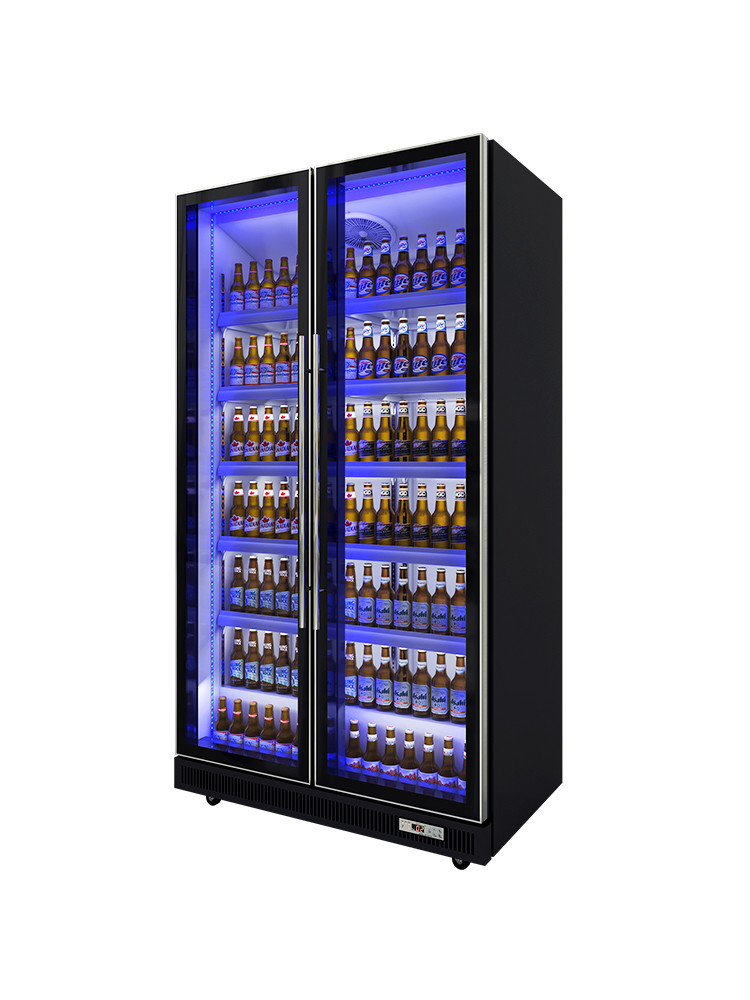 коммерчески холодильник дисплея двери охладителя 4 напитка 2000L стеклянный подгонял