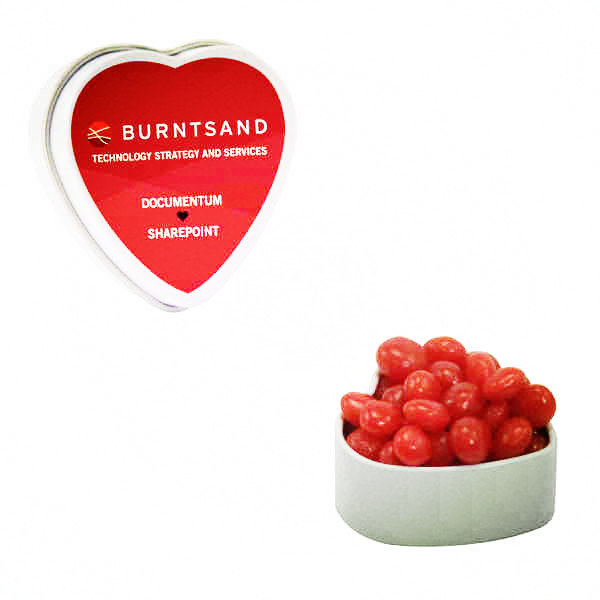Sweet Heart Gift Tin Box With Diamond For Chocolate/Candy/Tea