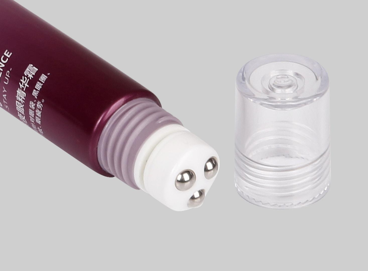 особенные трубки аппликатора 10-25ml опорожняют изготовленный на заказ гель сливк глаза с шариком нержавеющей стали массажа