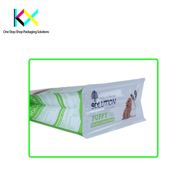 3Lb Biodegradable Plastic Pouches Flat Bottom Packaging Dog Food Bags