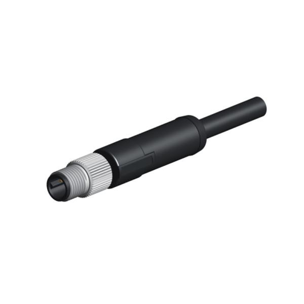 PVC reto plástico de Pin Cable PUR do conector macho 3 de Pa66 IP67 M5