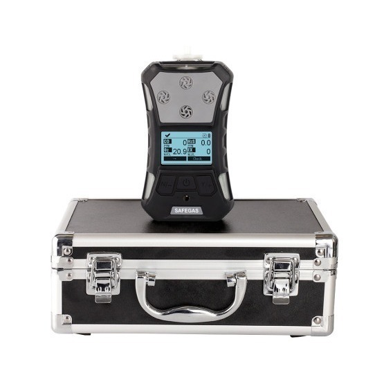 Portable 6 In 1 Gas Detector CH4, CO, CO2, H2S, NO2, O2 Pump And Diffusion Sampling
