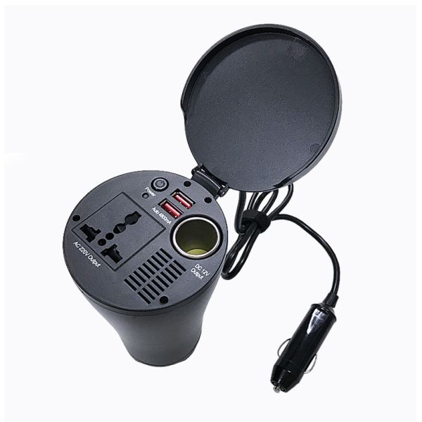 Charger Car Inverter 3 In 1 150W Car Cigar Cigarette Usb Power Inverter Dc 12V Car Inverter 150W 12V/24V Dc To 220V Ac