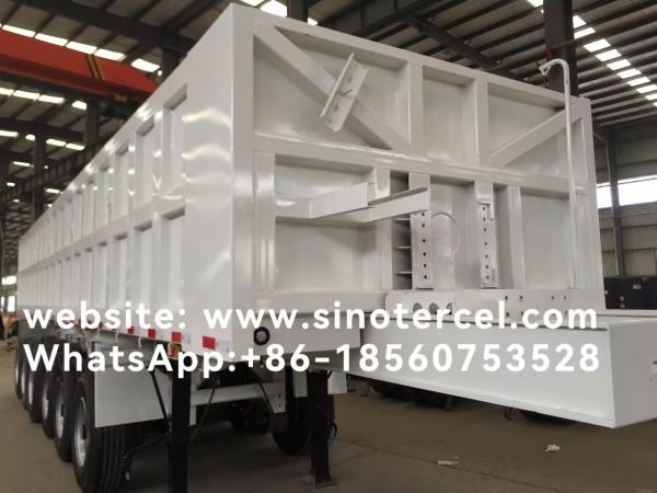 Steel Transportation Semi Tipper Truck Six Axle Semi Tipper Trailer