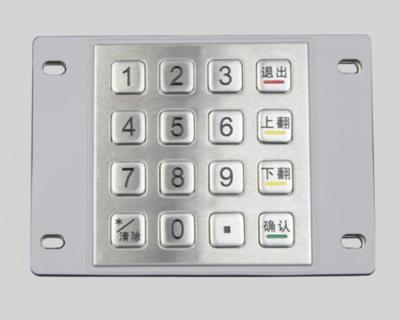 Waterproof IP65 Metal Numeric Keypad Non Encrypted 16 Keys ATM Pin Keypad