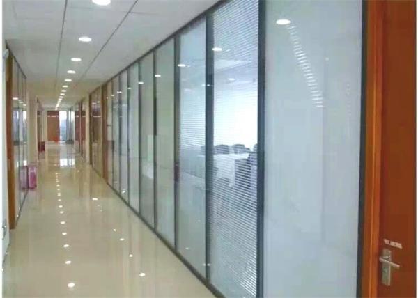 Demountable Soundproof Glass Office Partitions , Double Glazed Glass Partitions