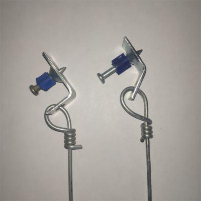 12 Gauge 10 feet Acoustical Pre Tied Ceiling Wire attached a 1-1/4 pin and 90° Clip