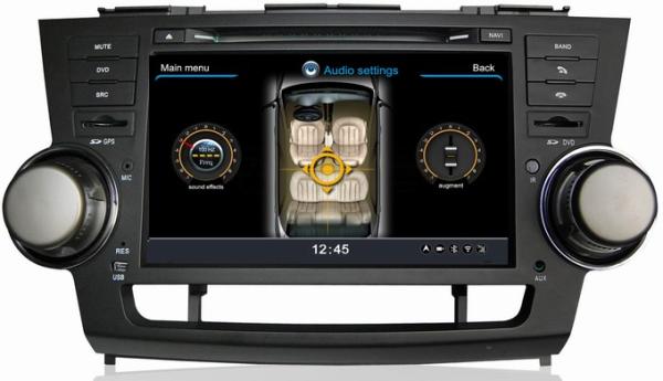 Ouchuangbo S100 platform Toyota Highlander DVD GPS stereo with phonebook SD 1G CPU video player OCB-035