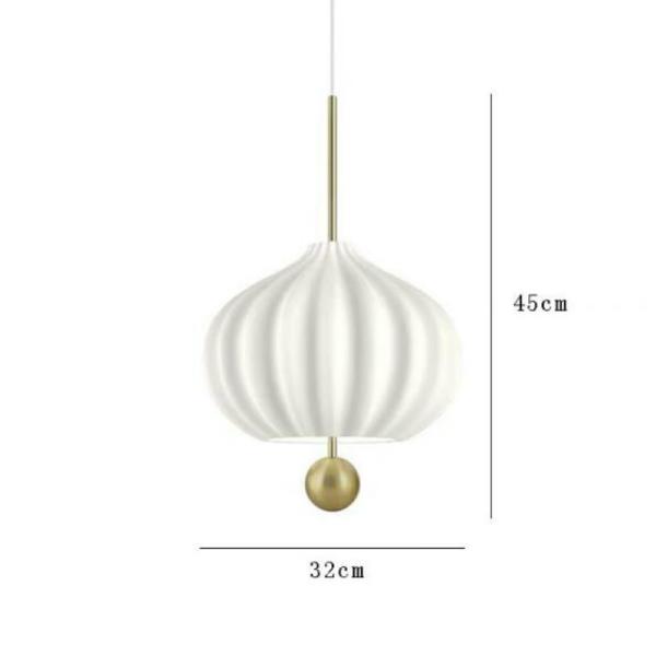 Modern white Pumpkin pendant light Restaurant Bar Loft Living Room Lilli Pendant Lamp(WH-GP-126)