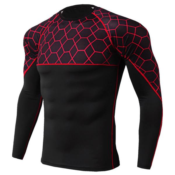 Long Sleeve Rash Guard Shirt , Loose Fit Rash Guard Refeltive Print Eco Friendly