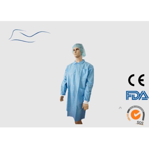 SMS Safety Wear Disposable Visitor Coats Various Size Ties On Neck / Waist