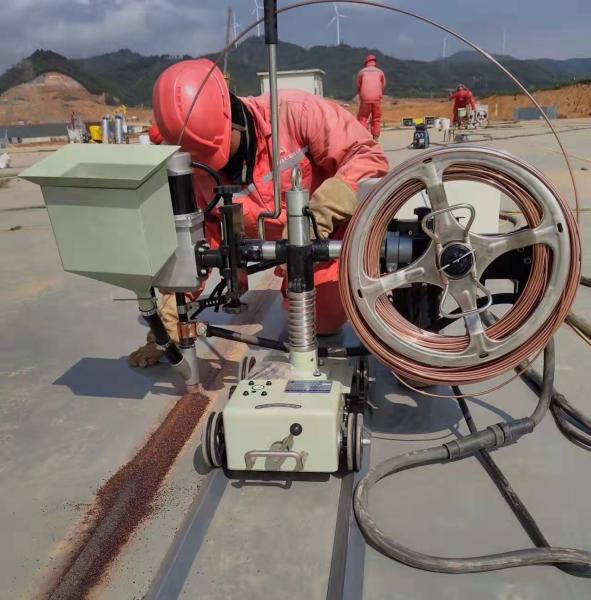 Máquina de soldadura de fundo de tanque de paté de frequência intermédia para construção de tanques de precisão
