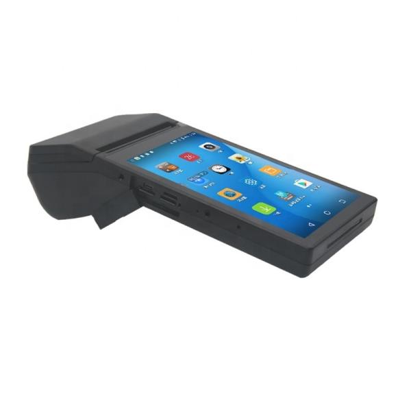 Sistema POS Android com impressora de etiquetas térmicas de 80 mm e tela sensível ao toque de 7 