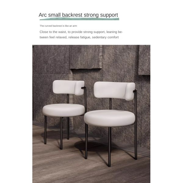 New Style Modern Luxury Fabric Dining Chairs with Metal Legs Comfortable Portable Home Bar & Bedroom Dining Room Furniture