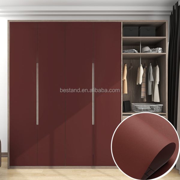 Película decorativa de cocina de hotel Papel de madera autoadhesivo para decoración de muebles