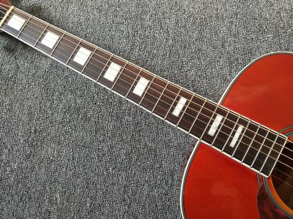 Left hand Acoustic guitar Cherry Sunburst hummingbird Acoustic Guitar+Factory customization