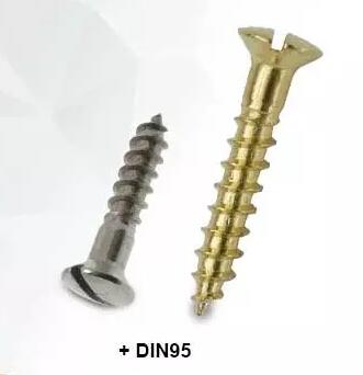 SS304 Stainless Steel Cross Head Screw DIN95 Slotted Furniture Wood Screw