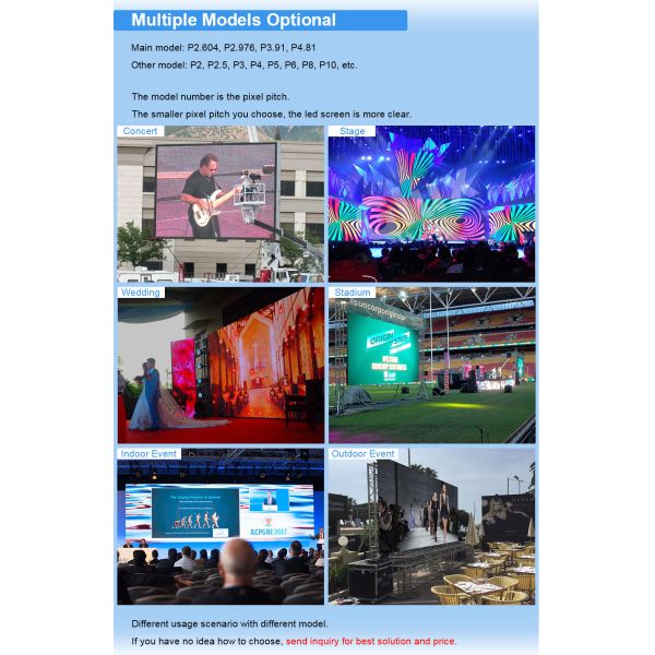 Alisen Rental LED Display High Definition Para Eventos Auto Show Casamento