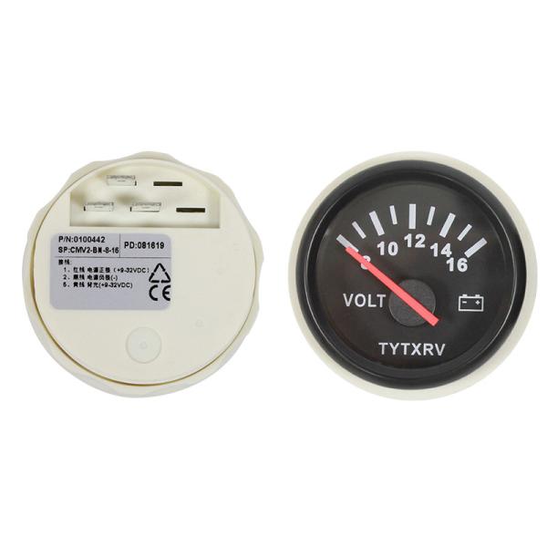 ponteiro automotivo de 52mm 24 calibres do volt para o auto iate do barco do caminhão rv