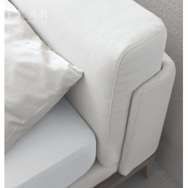 New Model Genuine Leather Simple Design Wooden Bed ZZ-BD011