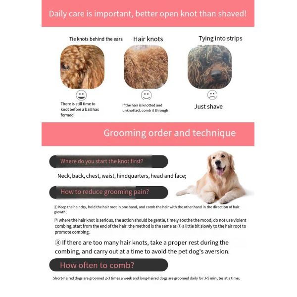 Оптовая домашняя собака двойная боковая волосатая щетка специальная уходная гребка для собак и кошек