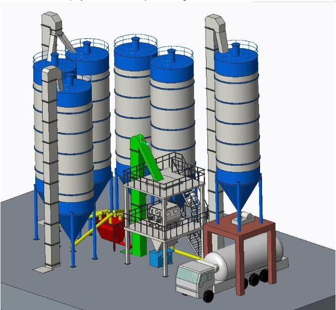 Смешивать машины миномета 100KW 30T/H полноавтоматический сухой