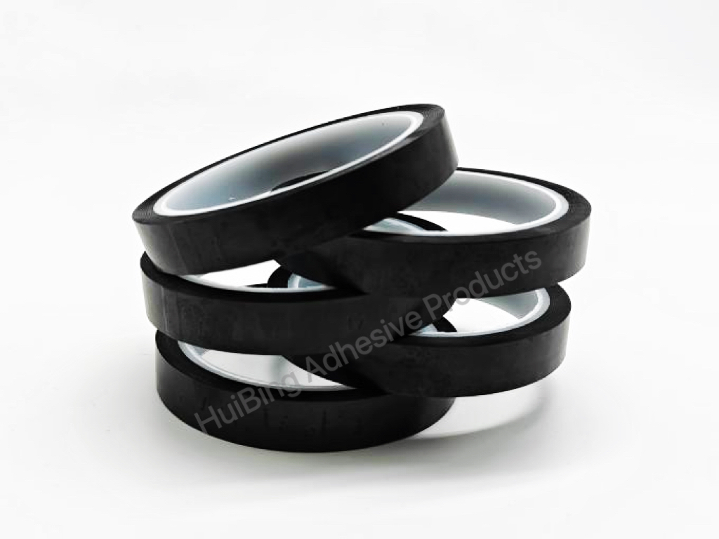 55µm Thickness Black PI Tape with Silicone Adhesive for 260°C Temperature Resistance
