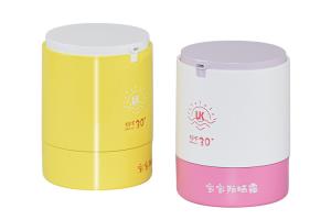 Pot crème privé d'air de empaquetage des innovations 50g avec la rotation inf