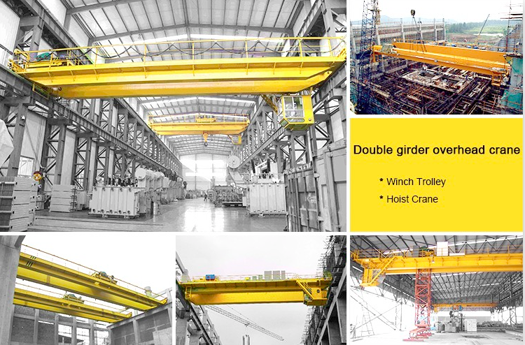 Double Girder Overhead Bridge Crane with QC Type Magnet and 1 Ton to 50 Ton Lifting Capacity and Variable Speed Control