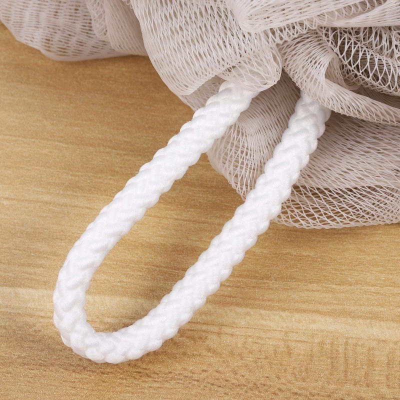 Exfoliating Body Mesh Bath Sponge Shower Loofah Scrubber With Loop