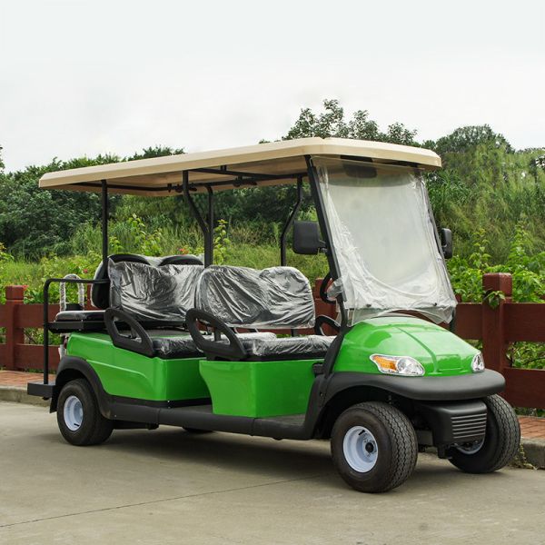 4 Front Seat and 2 Back Seat Electric Golf Cart  48V Lithium Battery Powered