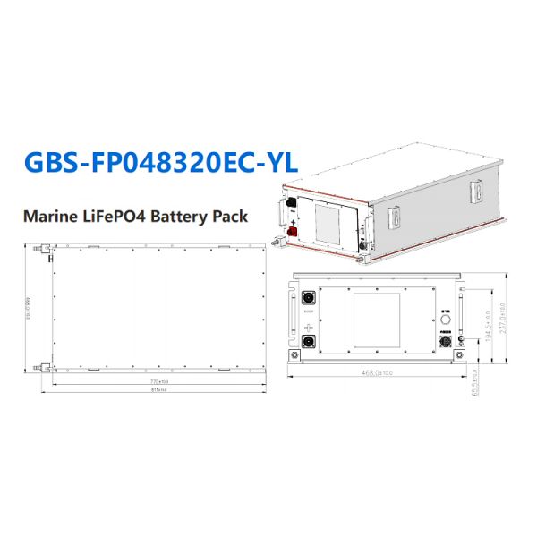 New Arrival GBS 51.2V 320Ah Liquid Battery LiFePO4 Marine Use 3000 Cycles Model GBS-FP048320EC -20~65C