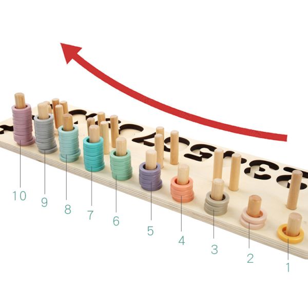 Геометрическая 14cm деревянная математика Montessori игрушки математики преграждает Preschool преподавательство