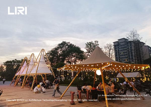 Waterproof Outdoor Wood Desert Tipi Bamboo Hotel Tents Poles for Party and Event