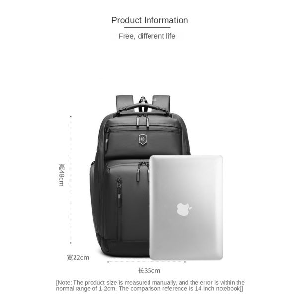 Nylon Lining Large Capacity Oxford Anti Theft Backpack 35 Litre