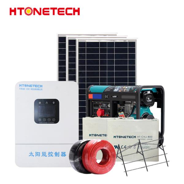 Htonetech Sistema de Energia Solar Off Grid Kit Completo China 30kw 40kw 89kw Painel Solar 500W Mono 20K7kw