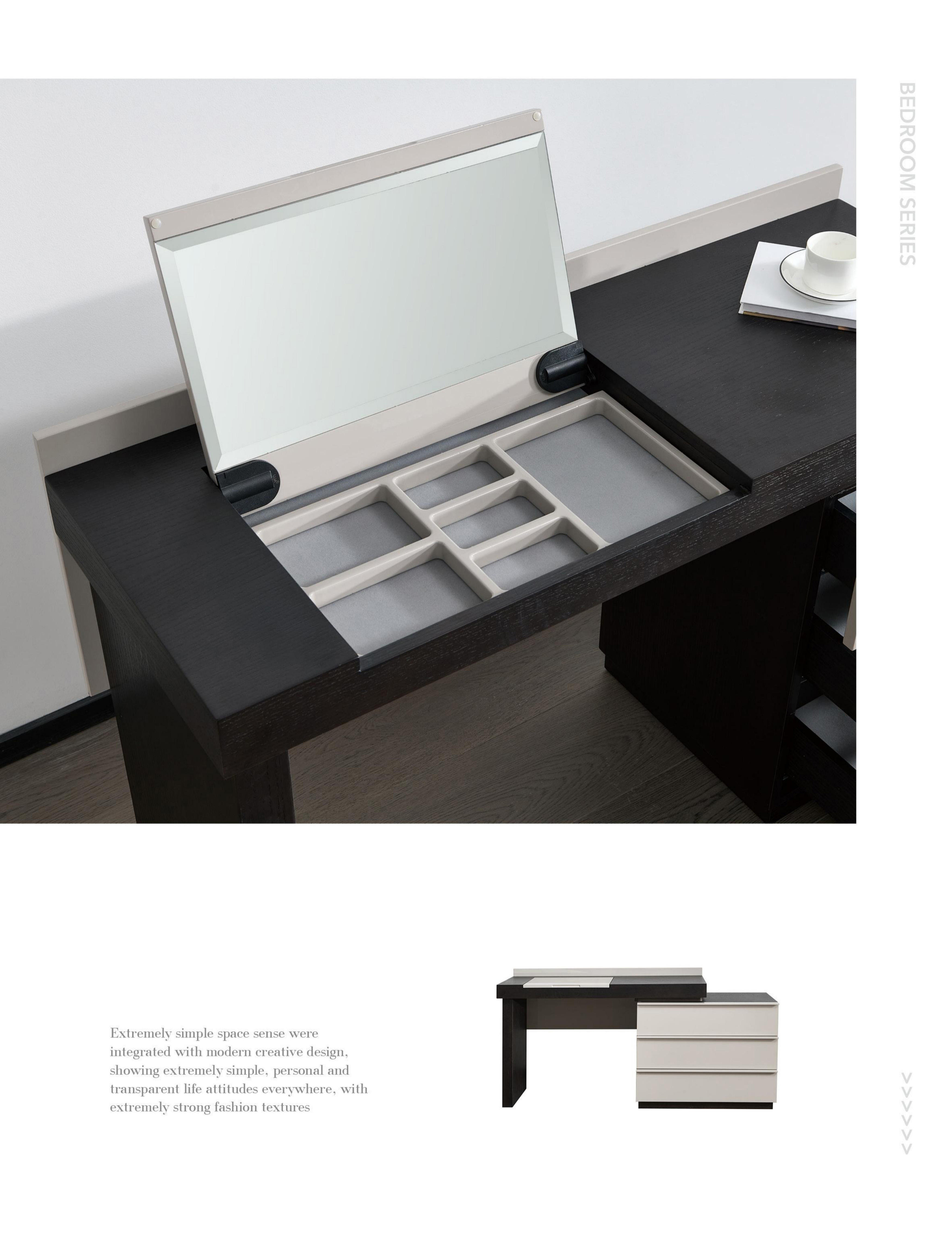 Modern Minimalist Flip-Top Vanity Desk With Dresser Combo Hotel Furniture