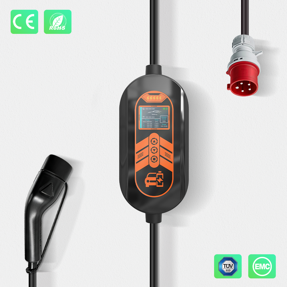 OEM 22kW Portable EV Charger Type 2 with Smart APP Type 2 EV Charger 22kW for BYD BMW VW MG