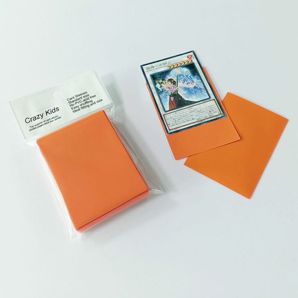 YUGIOH / Vanguard Orange Color Card Sleeves 62X89mm Cartes de petite taille