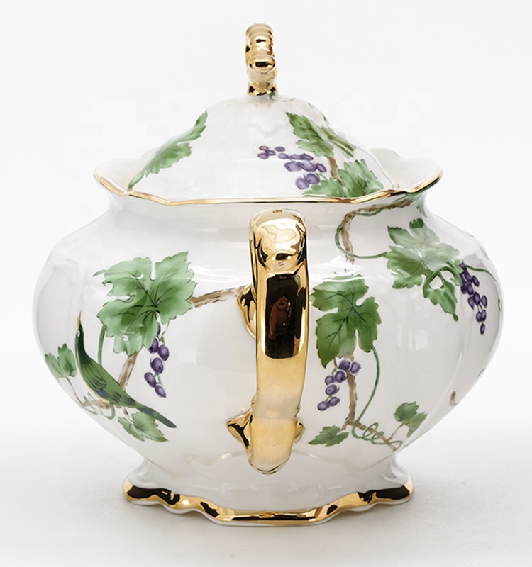 Цветочные керамические декоративные чайники керамические чайники большой вместимости для послеобеденного чая