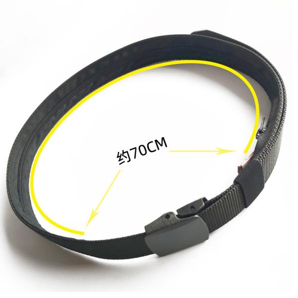 New Tactical Anti Theft Hidden Cash Waist Belt With Zipper Pocket for Outdoor